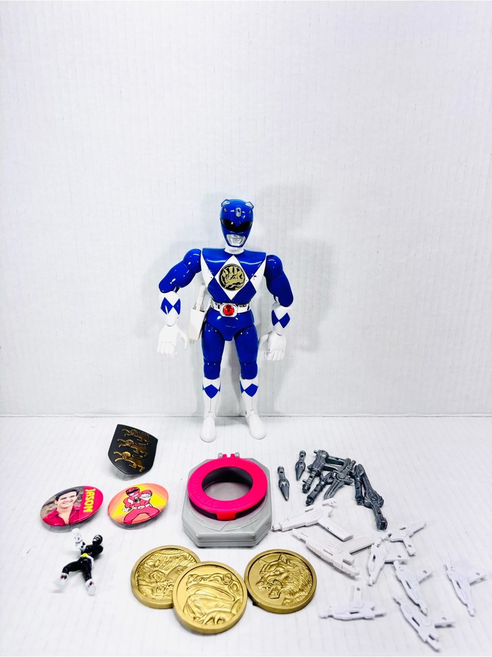 Mighty Morphin Power Rangers 1993 Blue Ranger Action Figure 8” Bandai